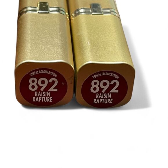 Lot 2 L'Oreal Colour Riche Lipstick 892 Raisin Rapture DISCONTINUED NEW - Picture 2 of 3